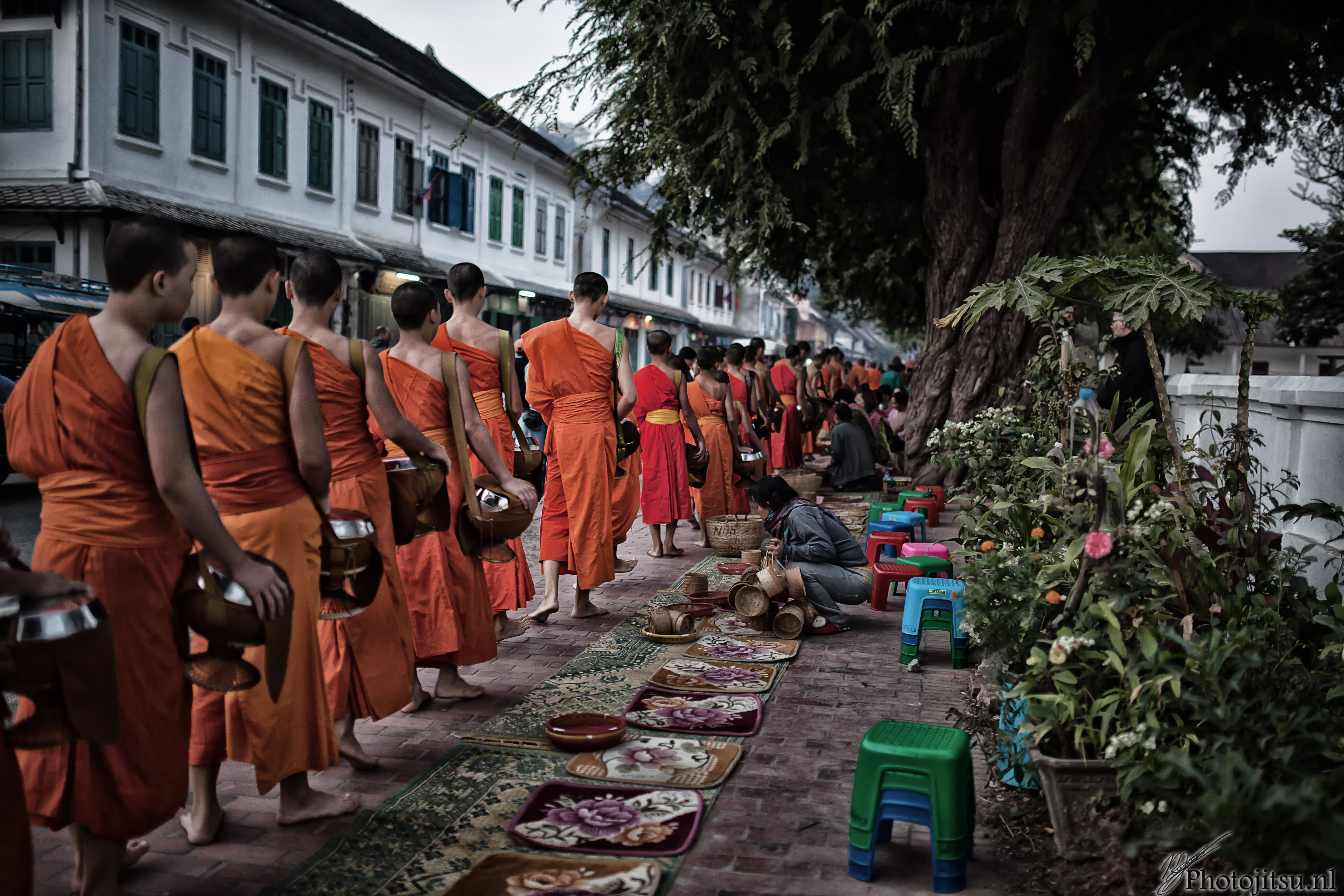 monks-procession-in-laos
