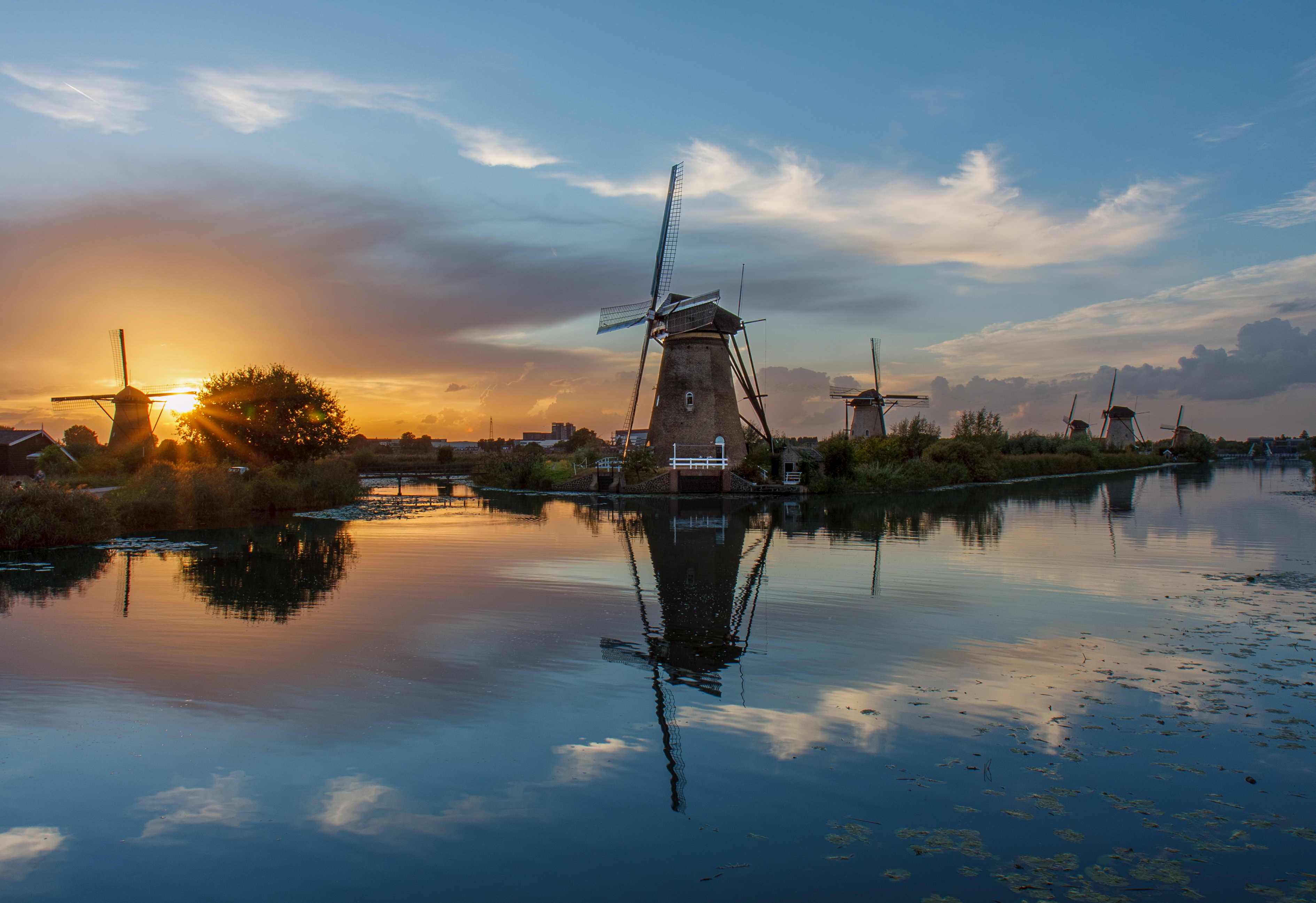 zonsondergang-kinderdijk