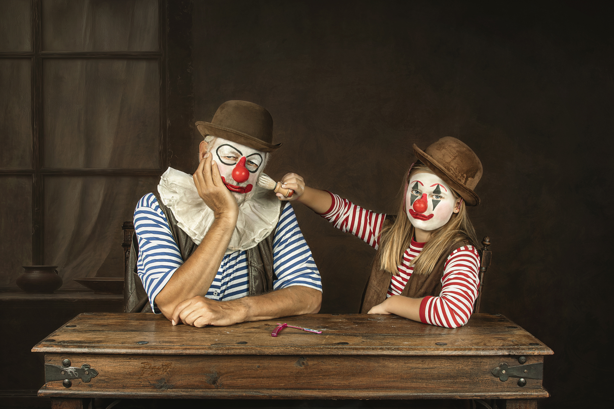 trying-to-make-a-clown-out-of-grandpa