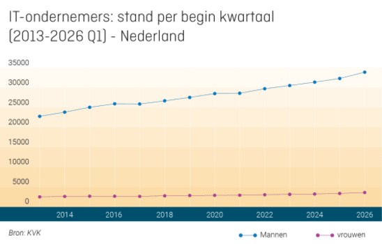 The rise of female IT entrepreneurs does not stop the growing gender gap