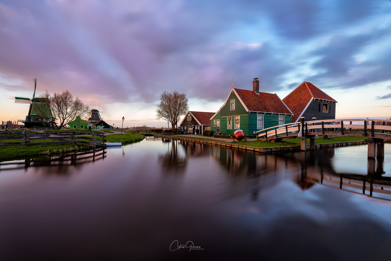 spring-sunset-in-zaanse-schans