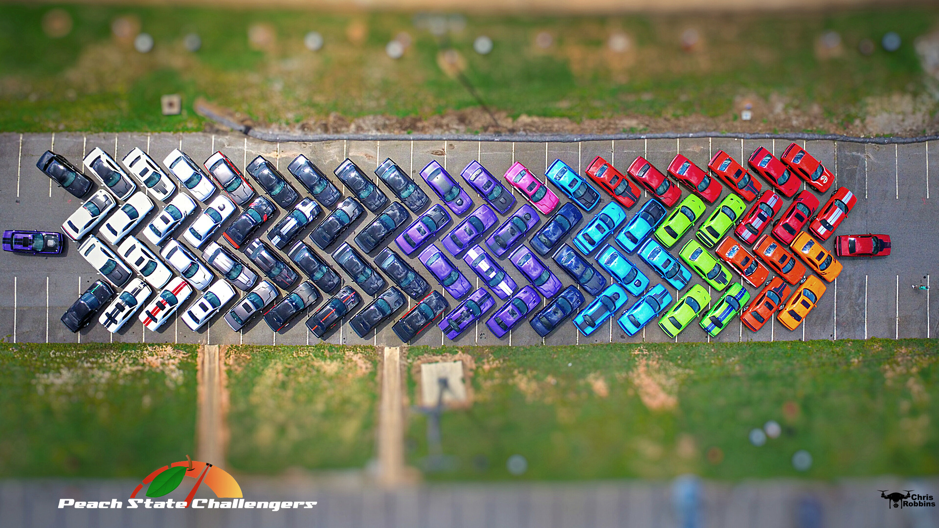 regenboog-van-76-dodge-challengers